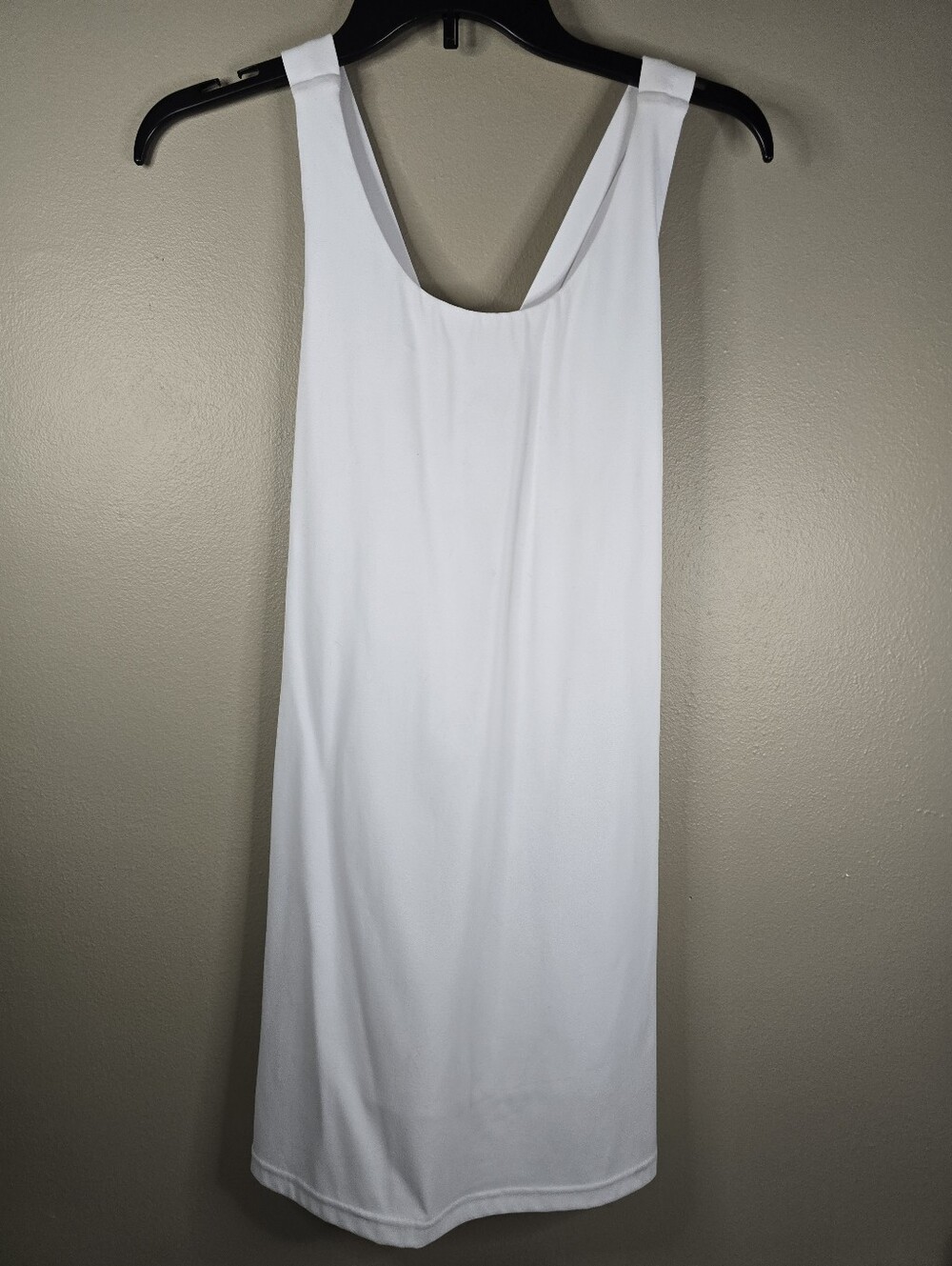 FLX Women's White Affirmation Crossback Dress with Built-In Shorts Size XS